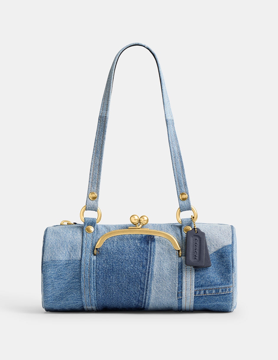 Bolsa shoulder Kisslock Barrel 28 textil para mujer 1