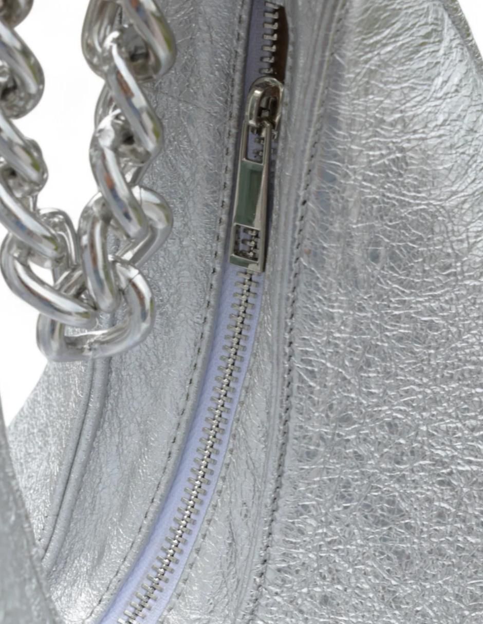 Bolsa hobo Fortune Silver de piel para mujer