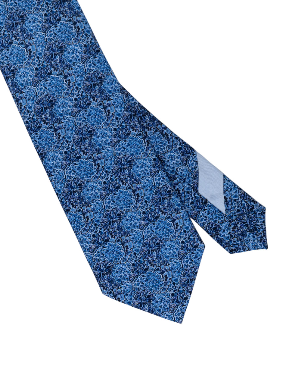Corbata regular de seda estampado gráfico para hombre 2