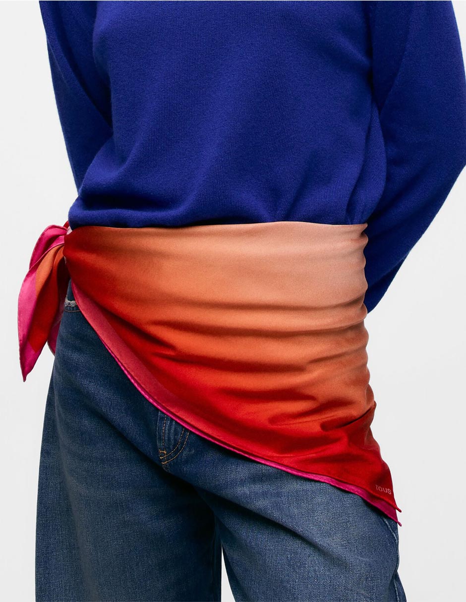 con estampado Degradado de Seda para mujer 1
