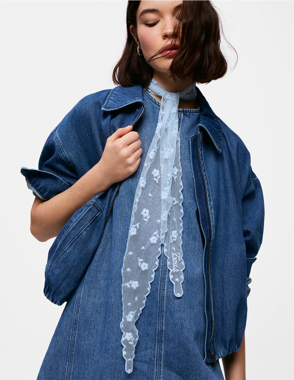 Mascada con estampado encaje para mujer