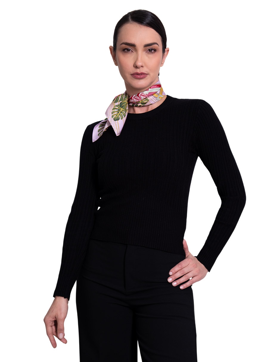Mascada con estampado de seda para mujer 3