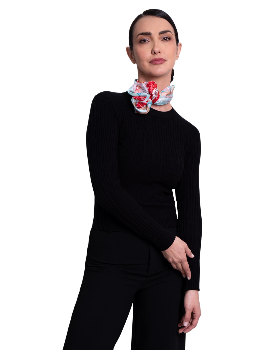 Mascada con estampado de seda para mujer 3