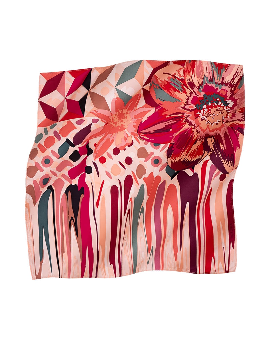Mascada con estampado de seda para mujer