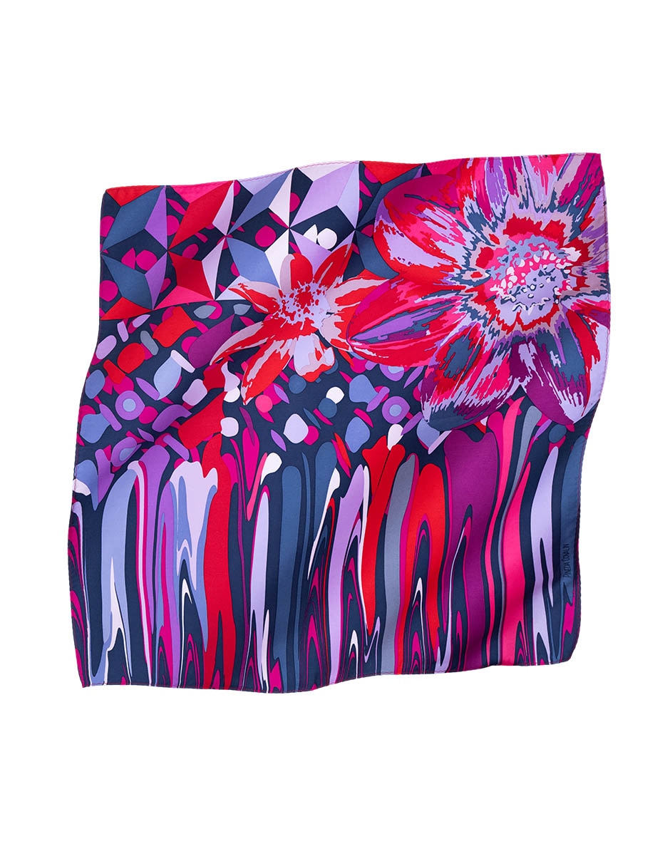 Mascada con estampado de seda para mujer