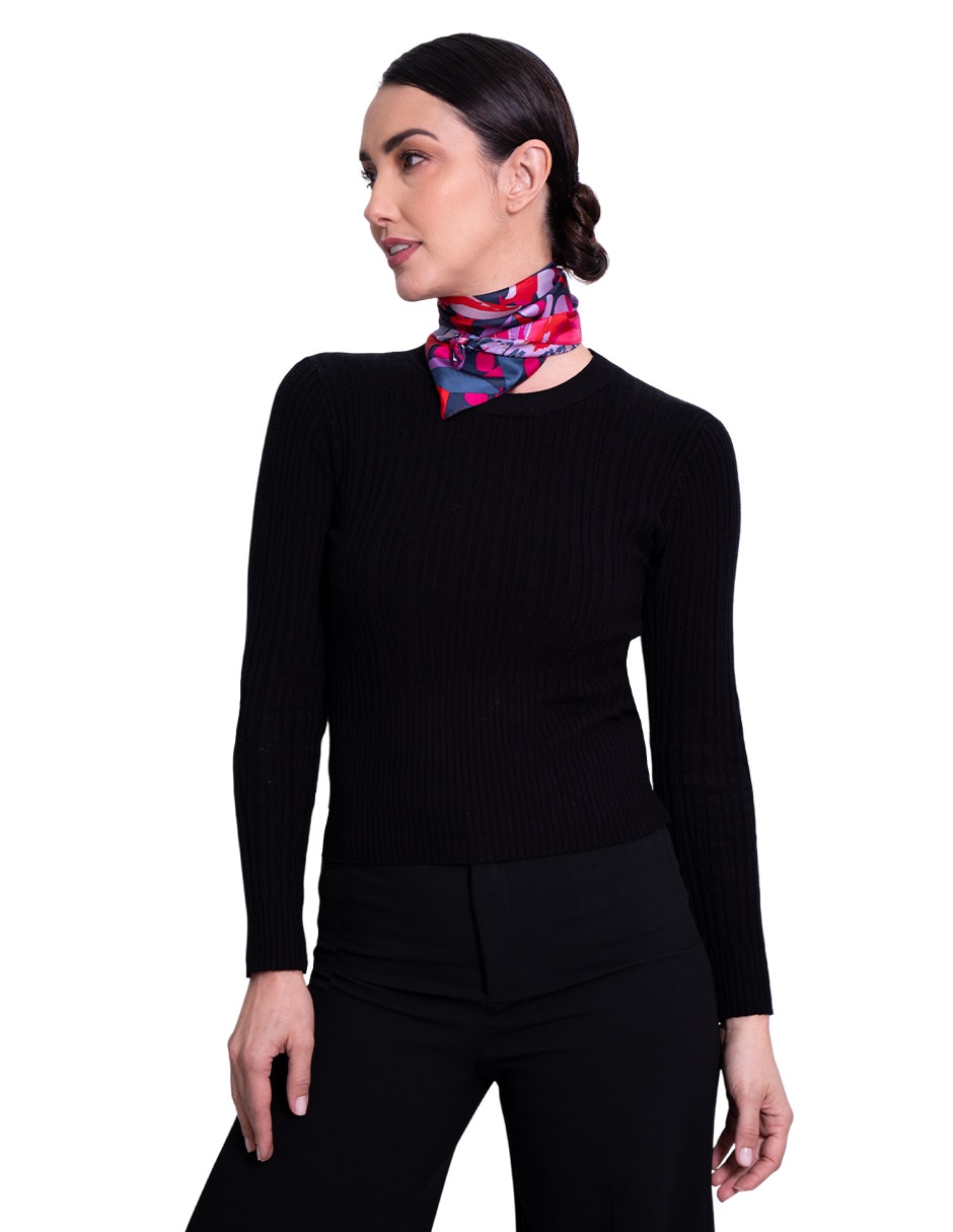 Mascada con estampado de seda para mujer 3