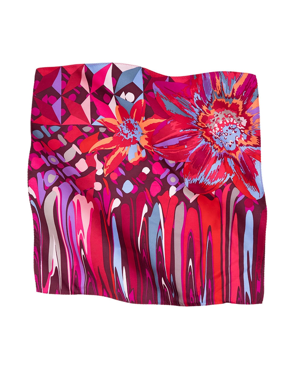 Mascada con estampado de seda para mujer
