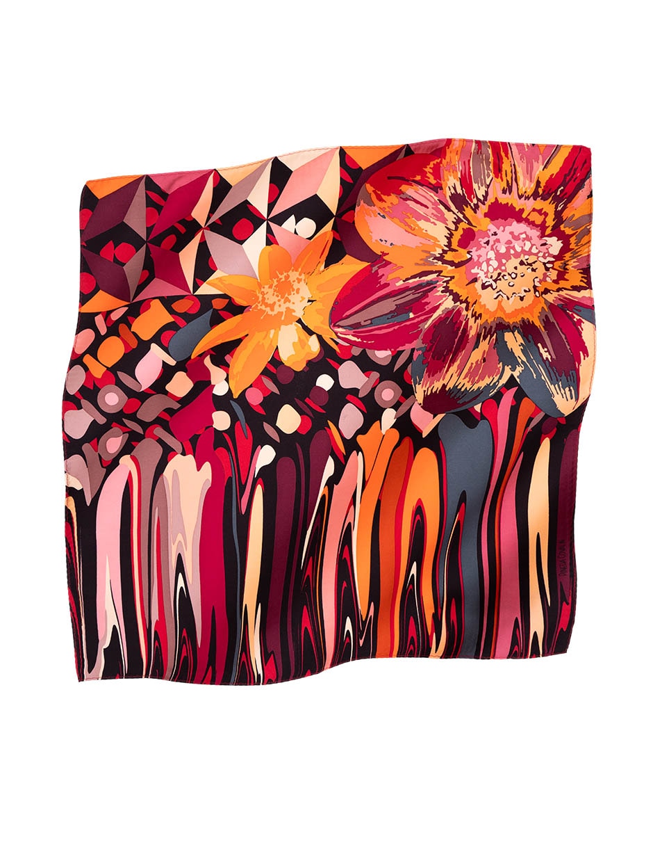 Mascada con estampado de seda para mujer Mascada con estampado de seda para mujer