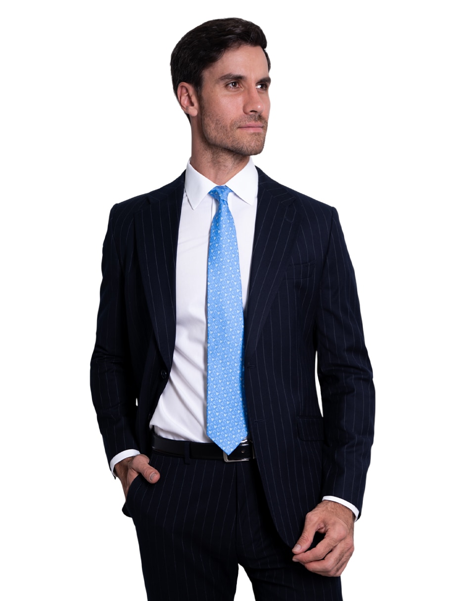 Corbata regular de seda estampado gráfico para hombre 4
