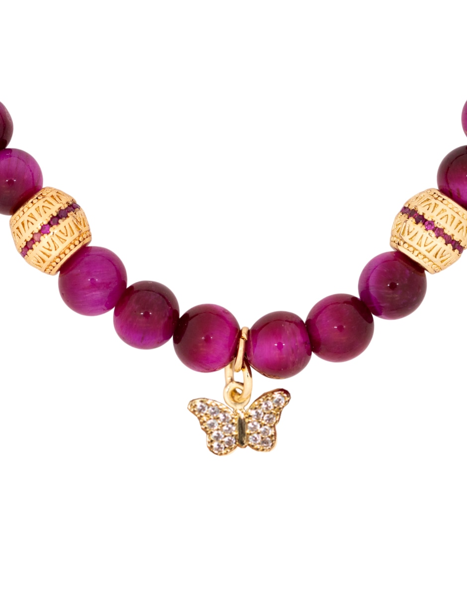 Pulsera mariposa con acabado liso