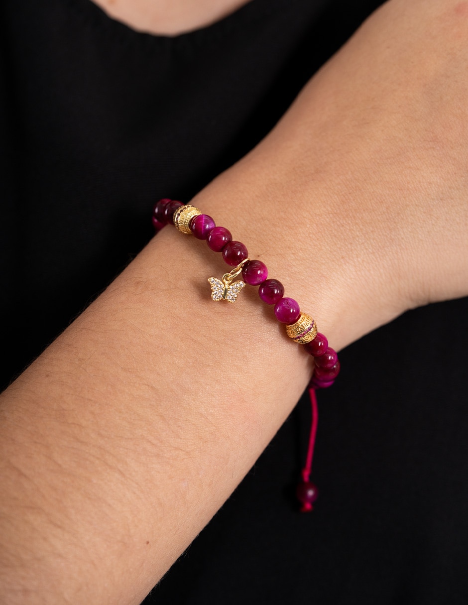 Pulsera mariposa con acabado liso 3