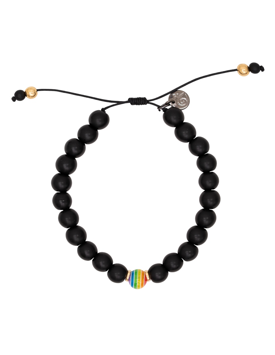 Pulsera 10 k arcoiris con acabado liso 1