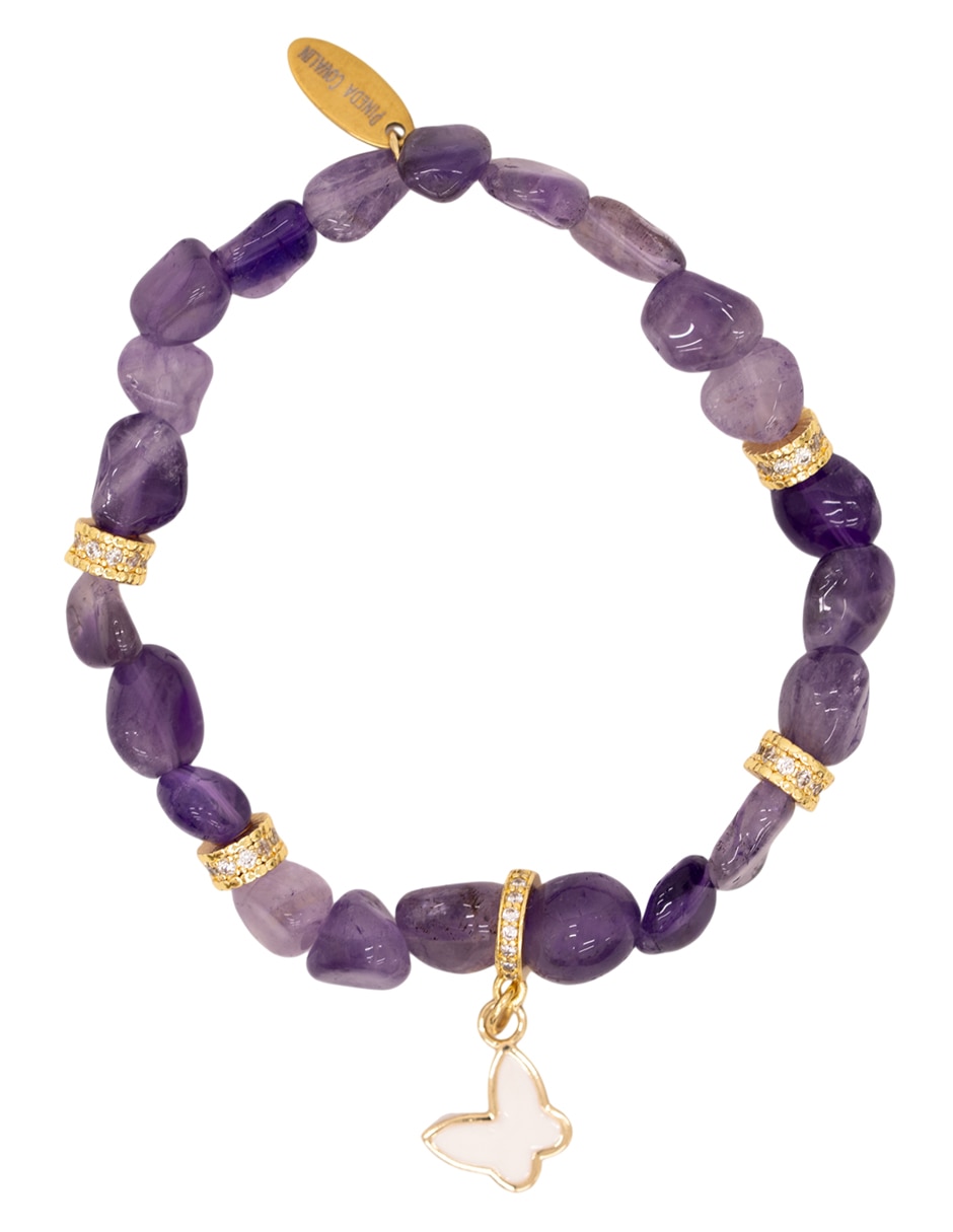 Pulsera 10 k mariposa con acabado liso 1