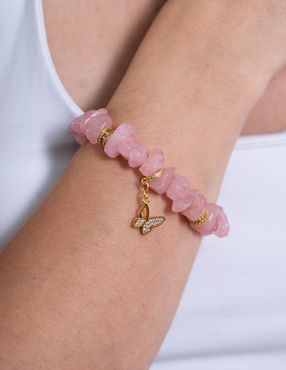 Pulsera con chapa de oro 10 k Mariposa 3
