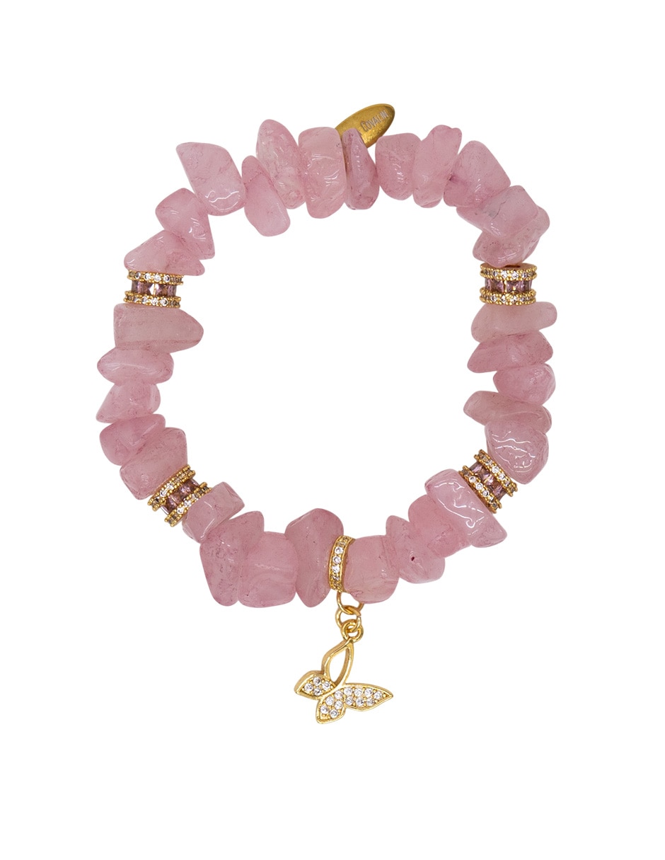 Pulsera con chapa de oro 10 k Mariposa 1