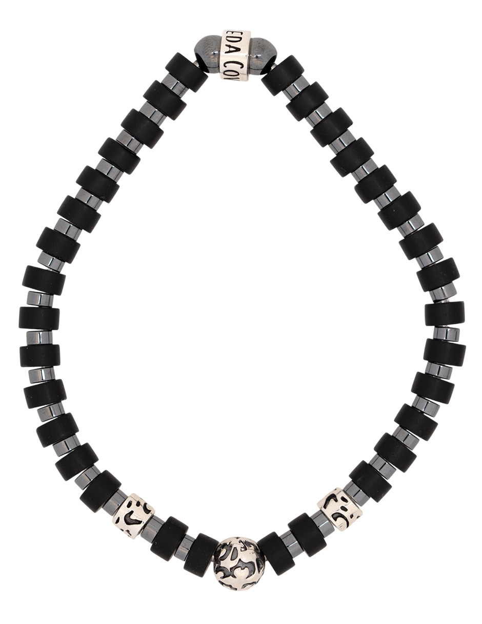 Pulsera de Hematita P 925 Los Cuatro Jaguares acabado mate 1