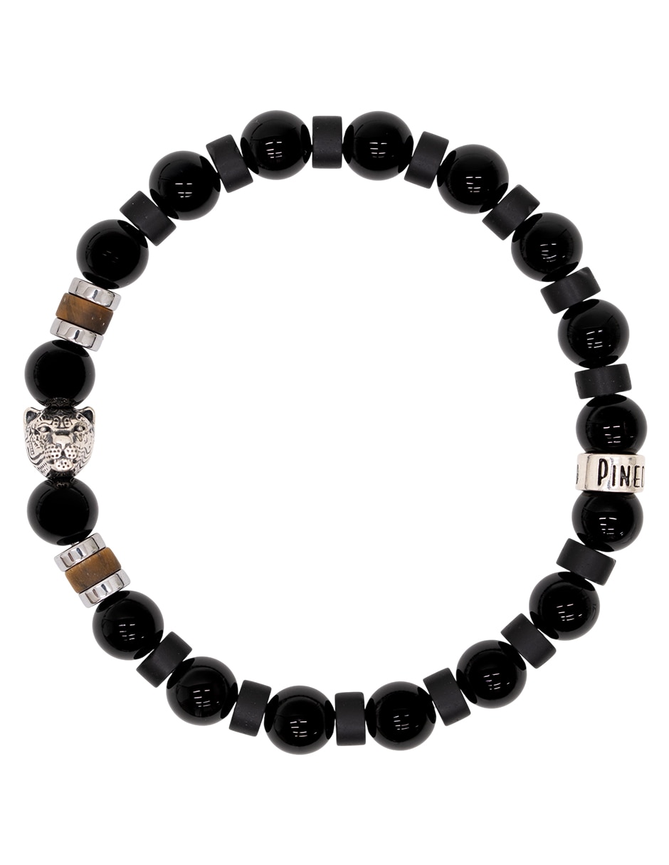 Pulsera de ónix p 925 los cuatro jaguares con acabado liso 1