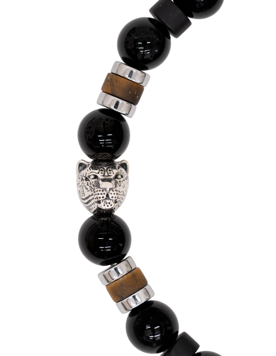Pulsera de ónix p 925 los cuatro jaguares con acabado liso Pulsera de ónix p 925 los cuatro jaguares con acabado liso