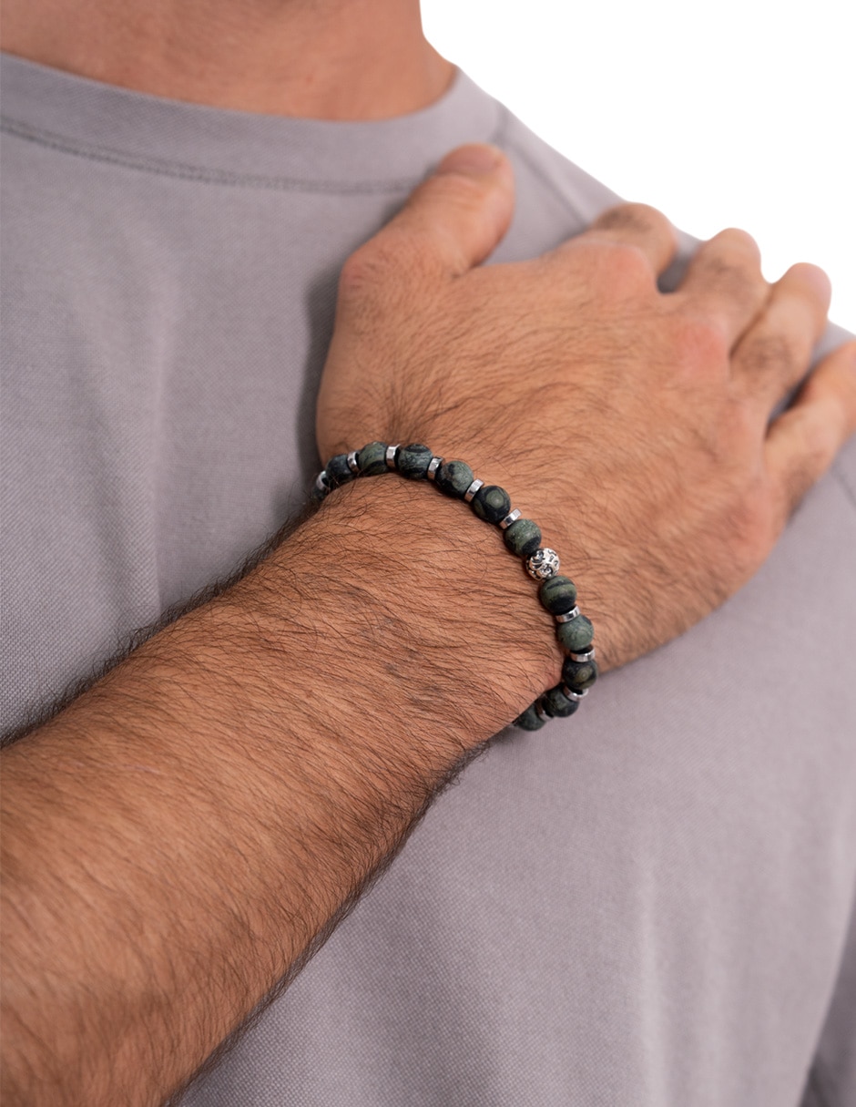 Pulsera de hematita p 925 los cuatro jaguares con acabado liso 3