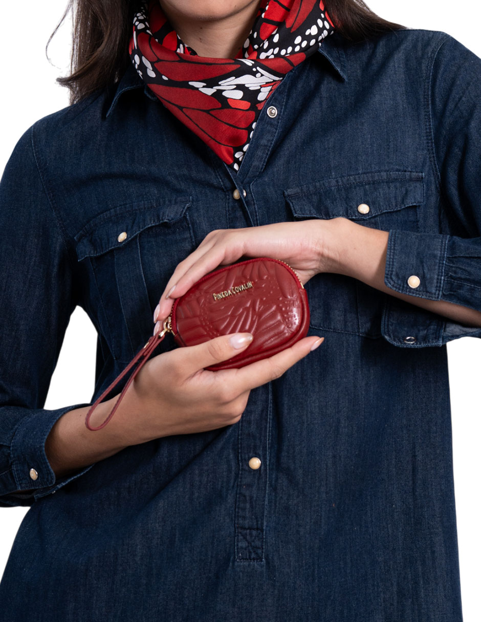 Monedero grabado mariposa mujer 3