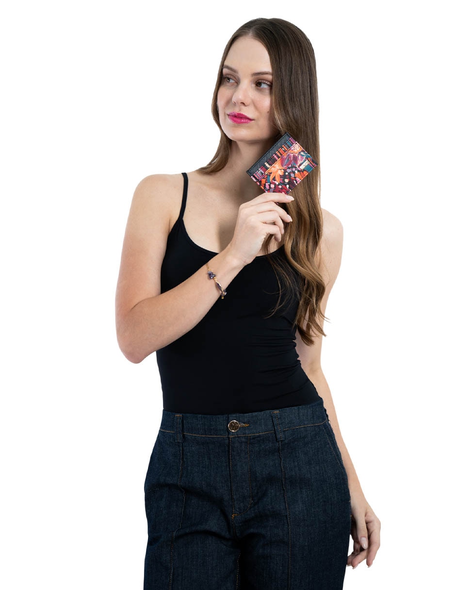 Tarjetero Vinil Arte Efímero para mujer 5