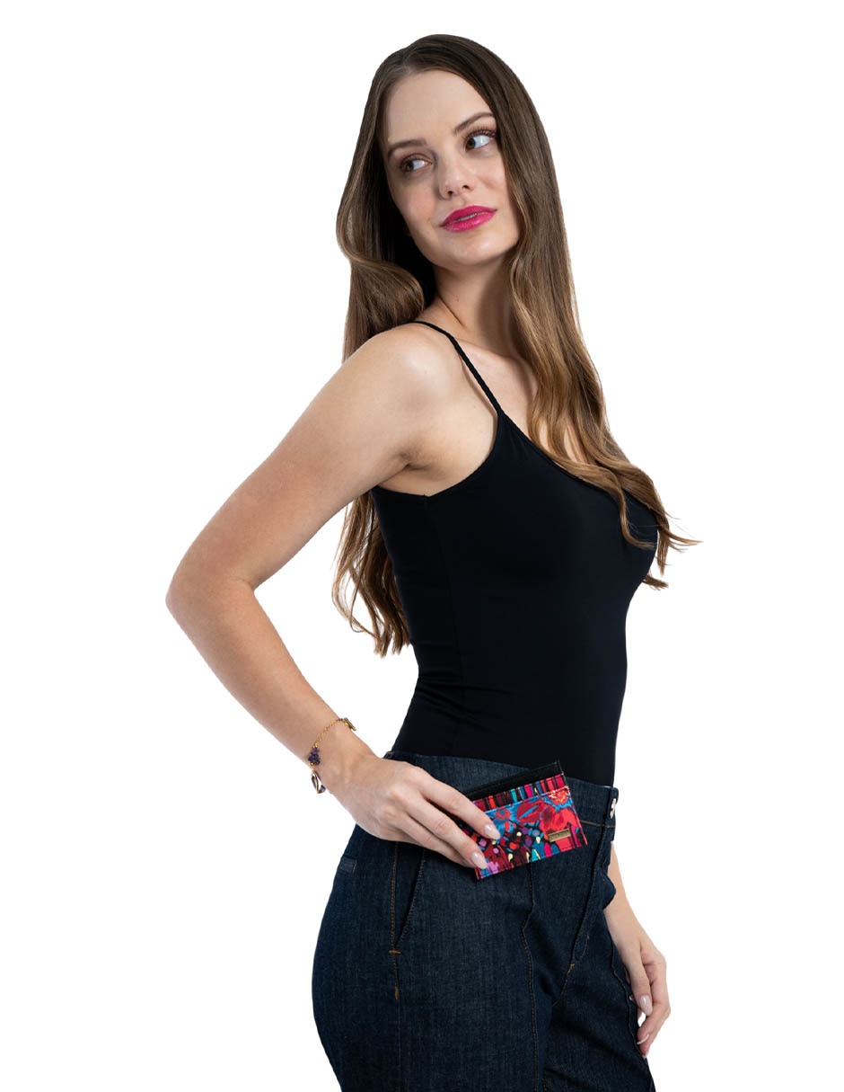 Tarjetero Vinil Arte Efímero para mujer 5