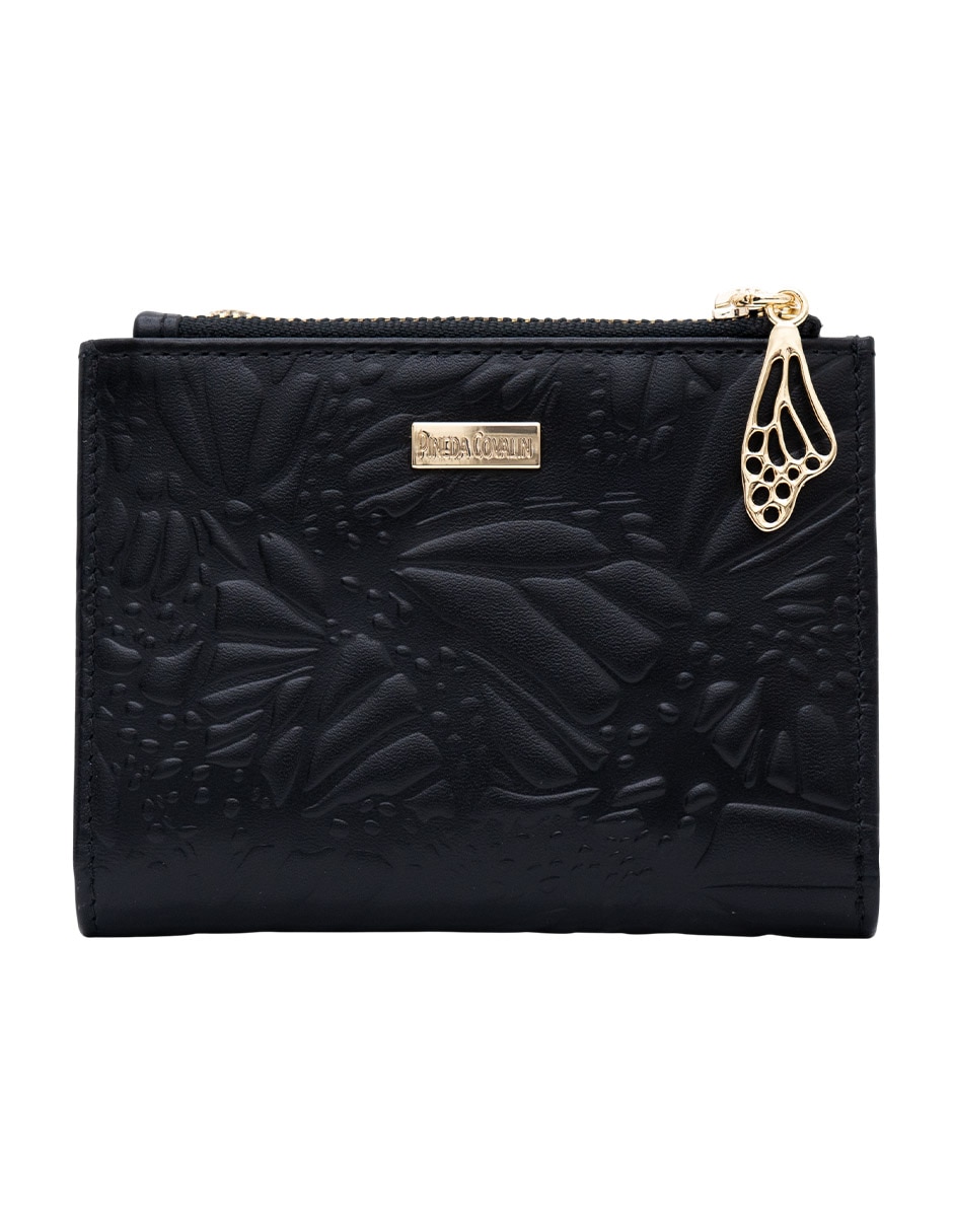Cartera grabado mariposa mujer