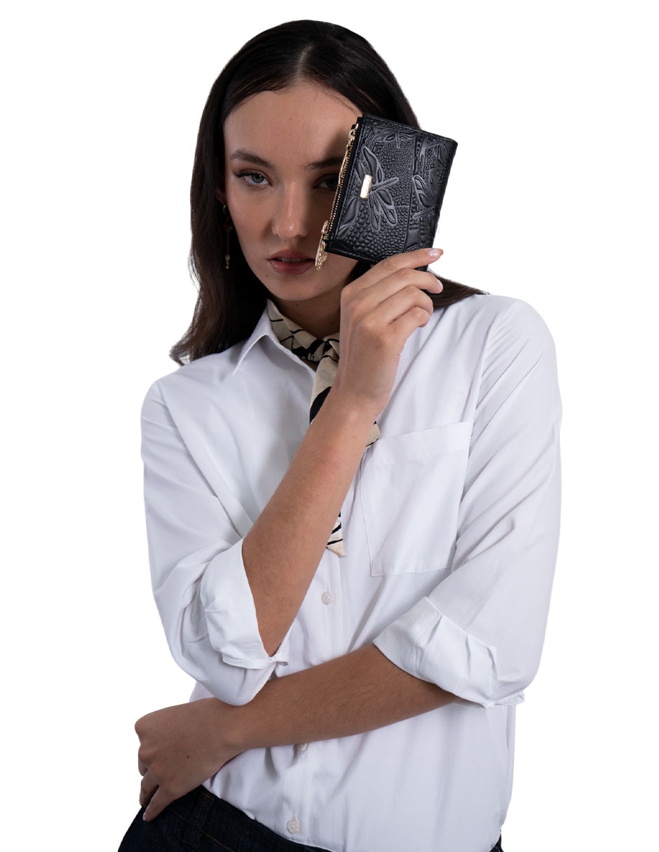 Cartera grabado libélula mujer 7