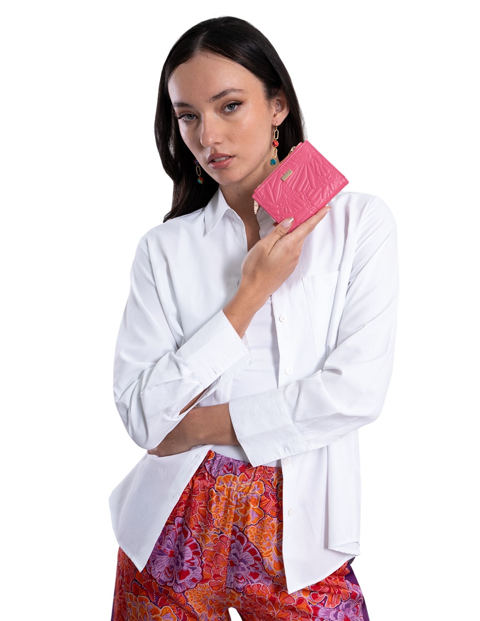 Cartera grabado mariposa mujer 6