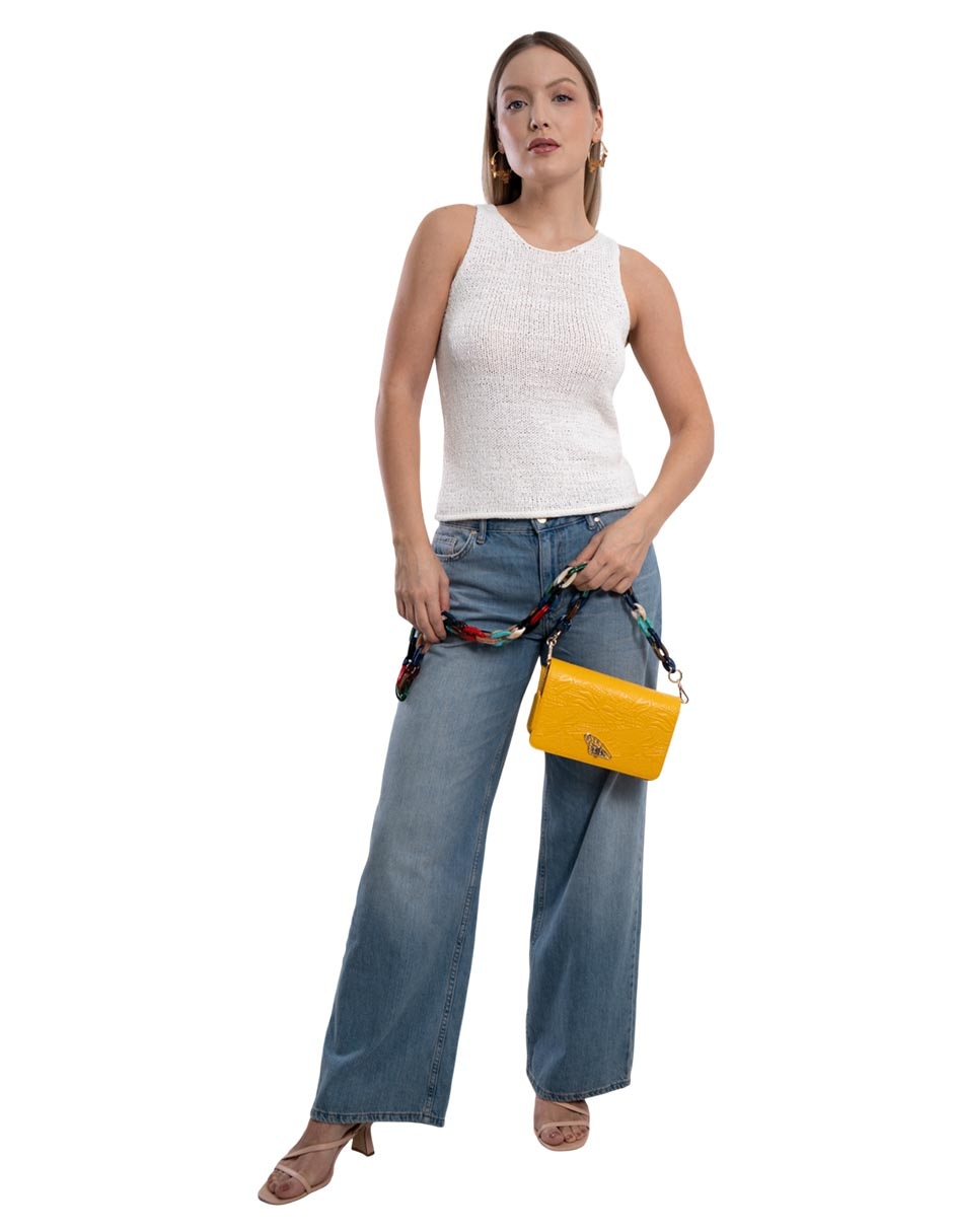 Bolsa crossbody libélula de piel mujer 6