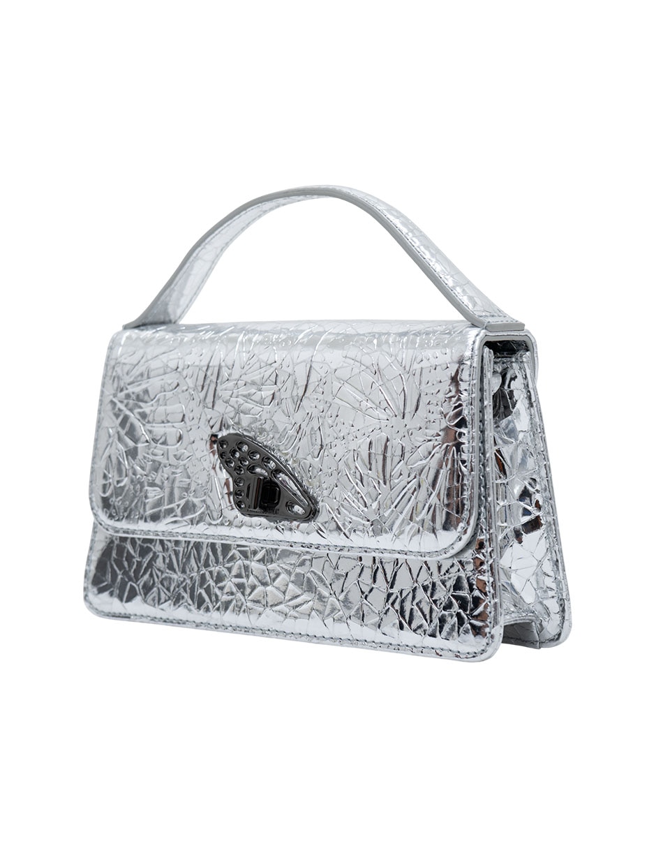 Bolsa crossbody grabado mariposa de piel mujer 2