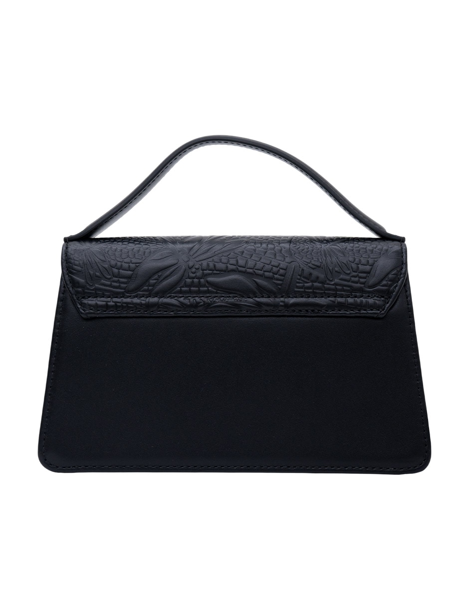 Bolsa crossbody grabado libélula de piel mujer 3