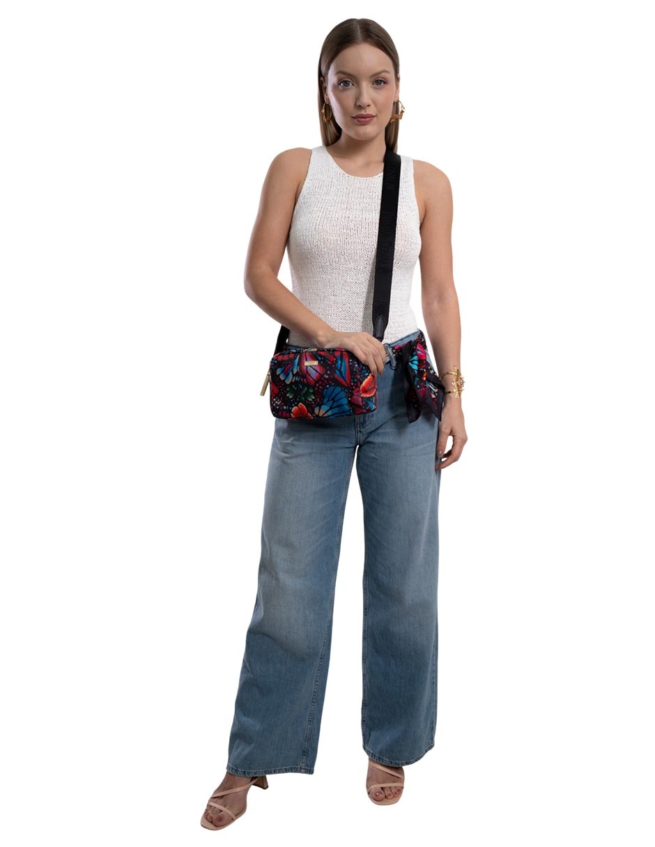 Bolsa crossbody mariposa bordada mujer 6
