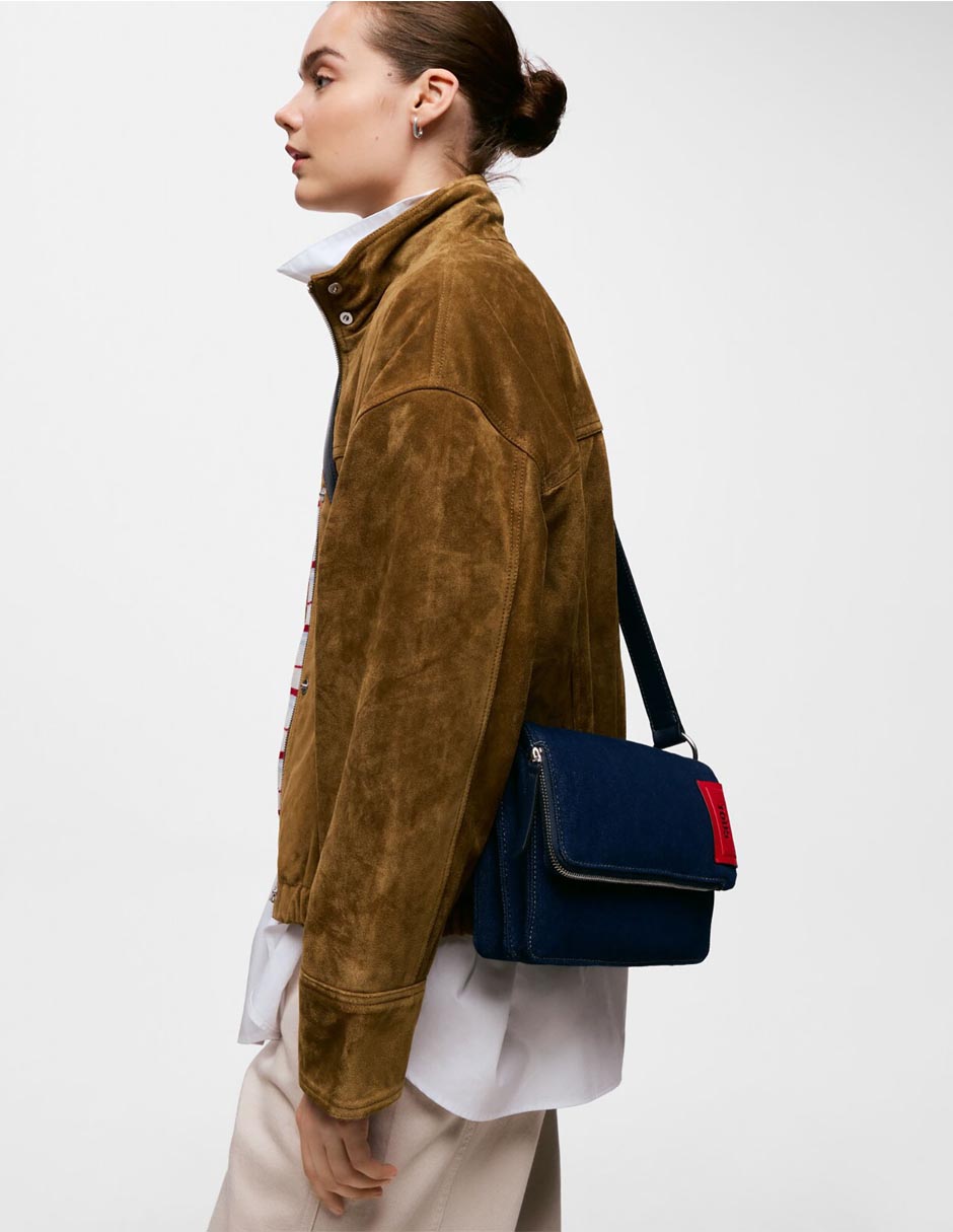 Bolsa bandolera tous audree saffiano mujer