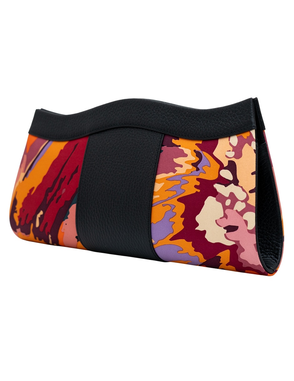 Bolsa clutch Arte Efímero de seda para mujer