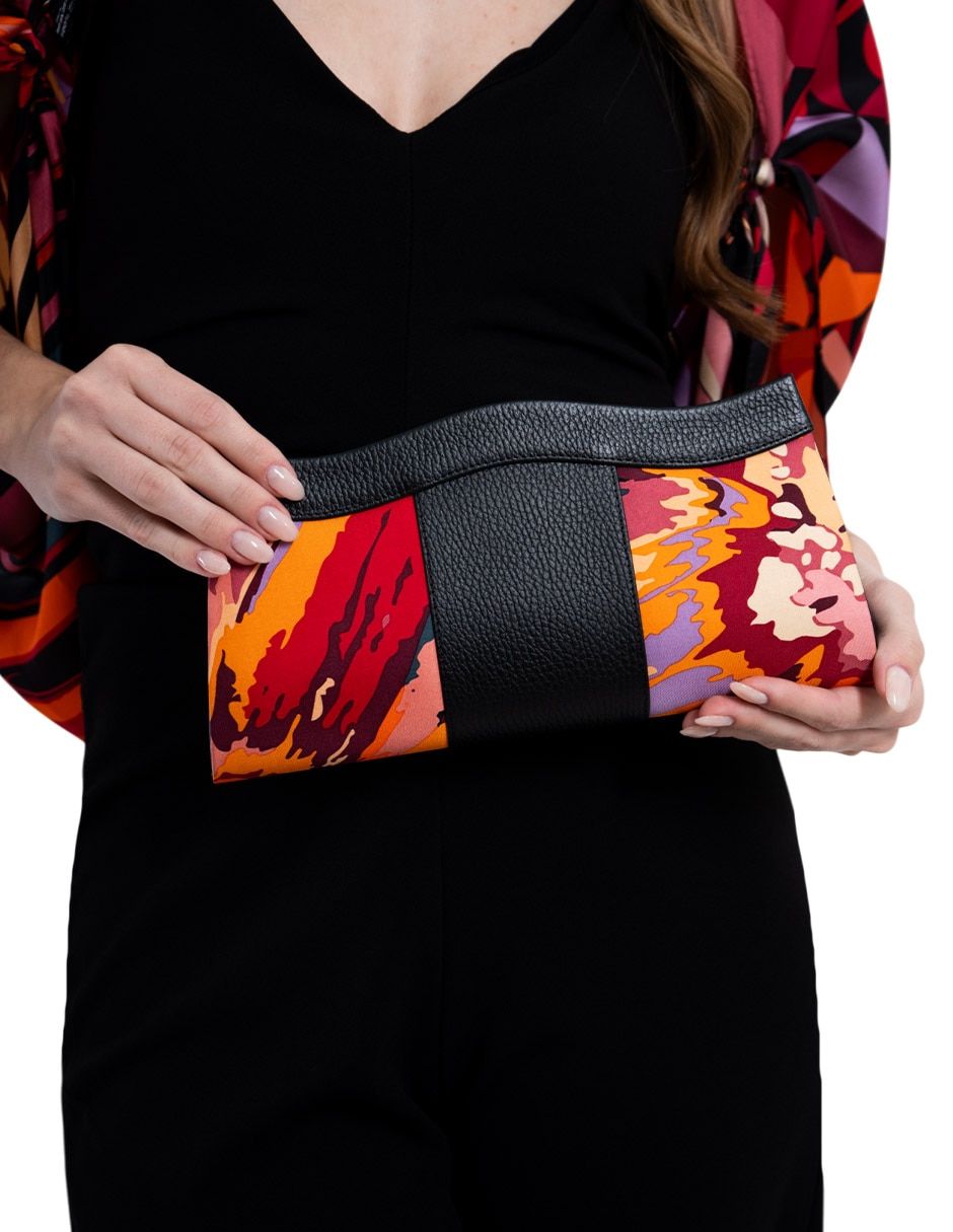 Bolsa clutch Arte Efímero de seda para mujer 6