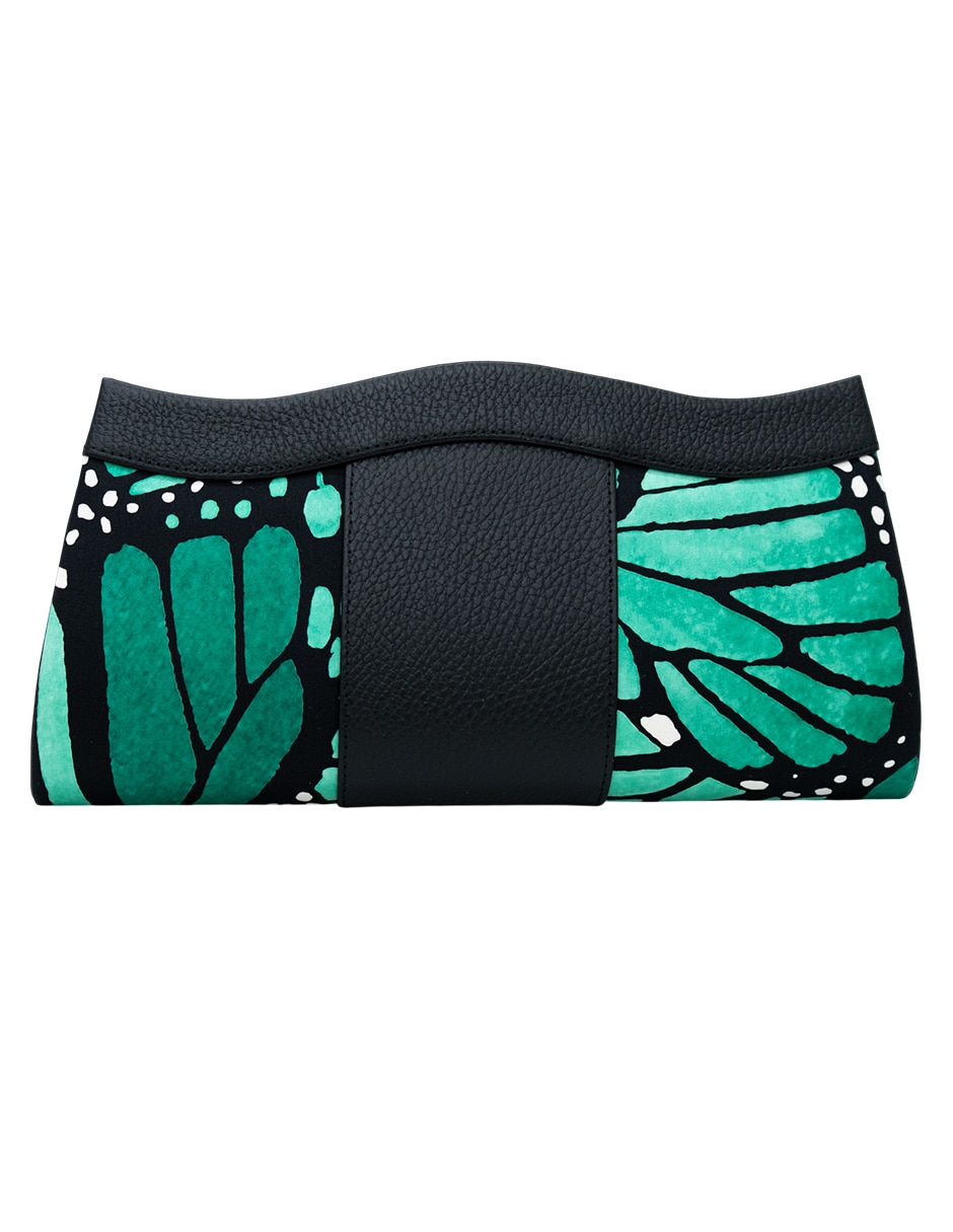 Bolsa clutch Mariposa Macro de seda para mujer 1