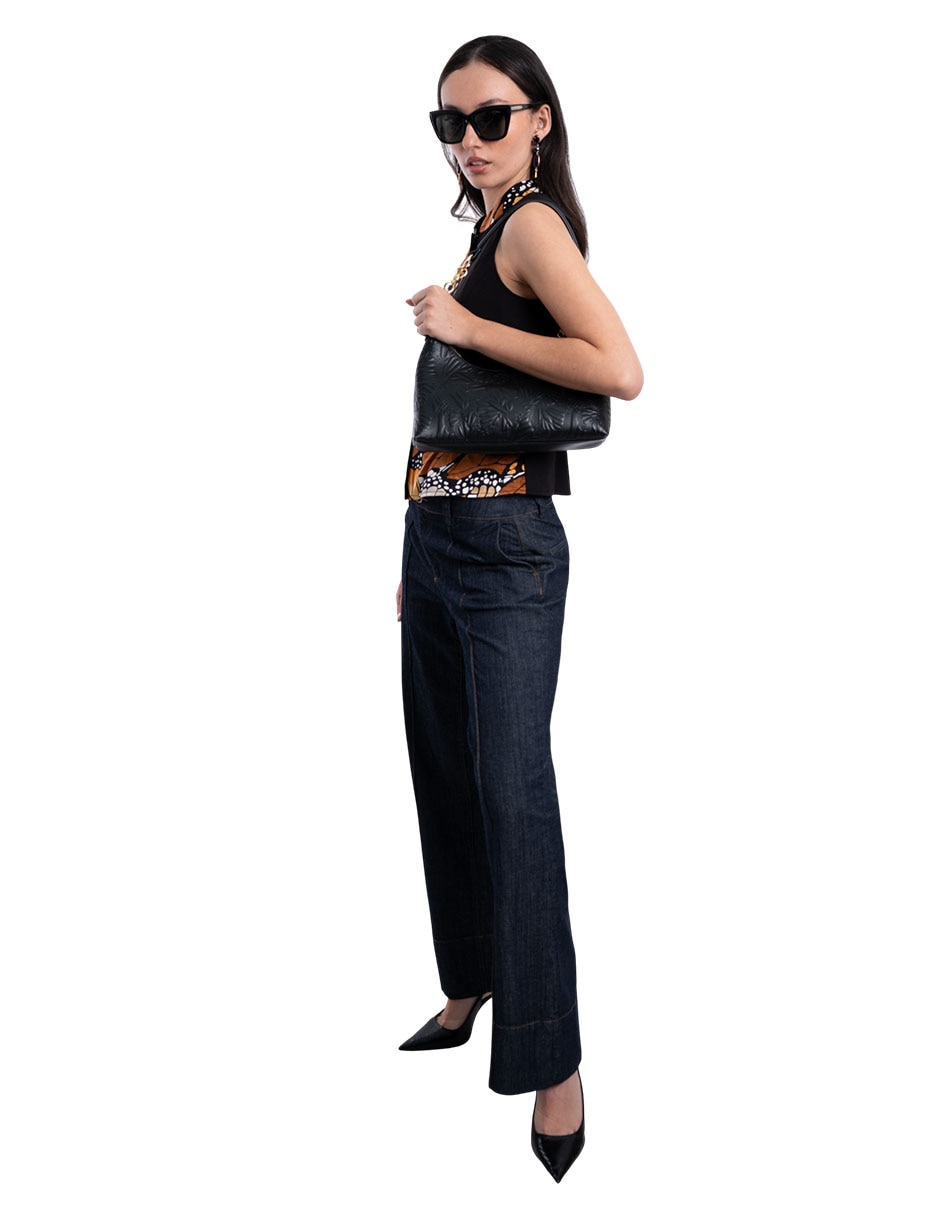 Bolsa hobo grabado mariposa de piel mujer 7