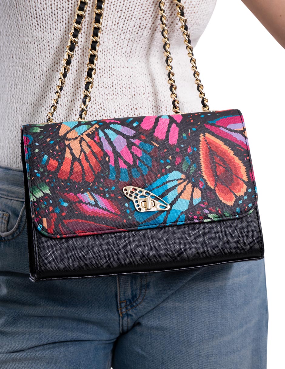 Bolsa crossbody mariposa bordada mujer 4