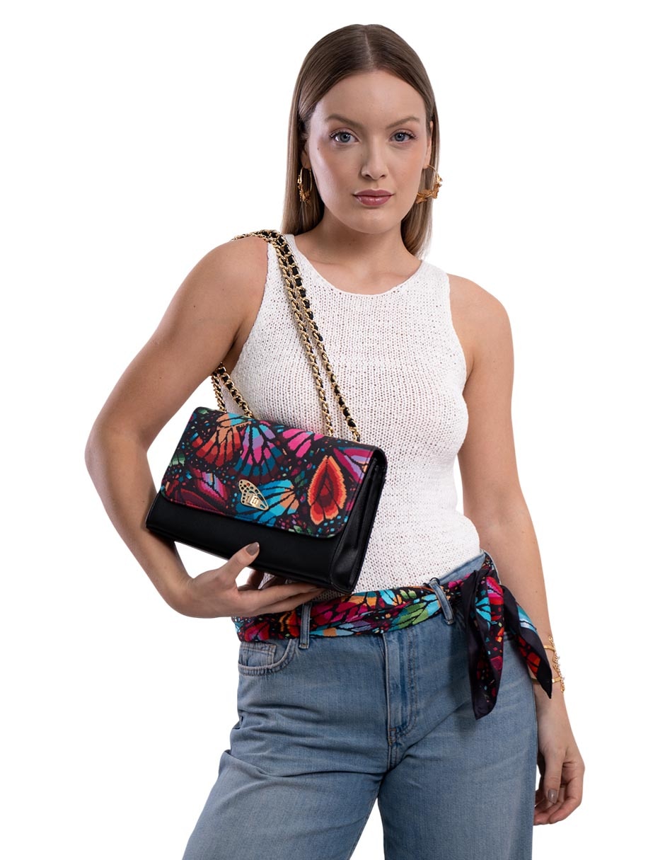 Bolsa crossbody mariposa bordada mujer 5