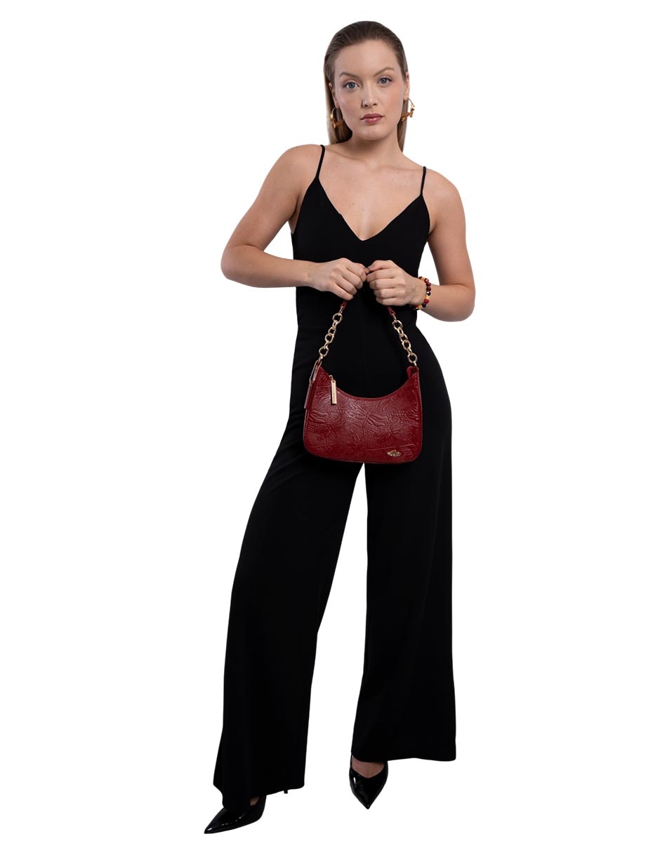 Bolsa hobo grabado libélula de piel mujer 6