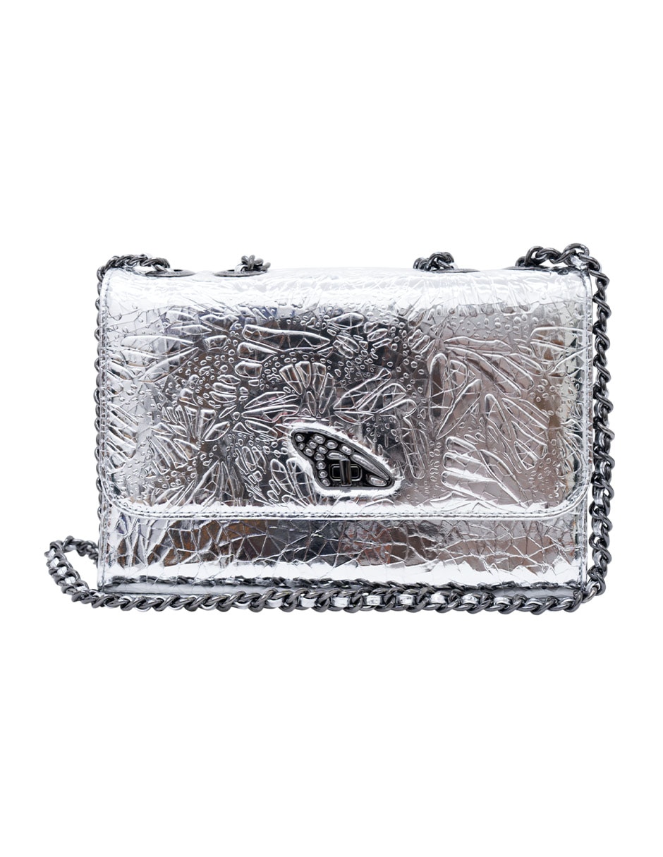 Bolsa crossbody pineda covalin grabado mariposa de piel mujer