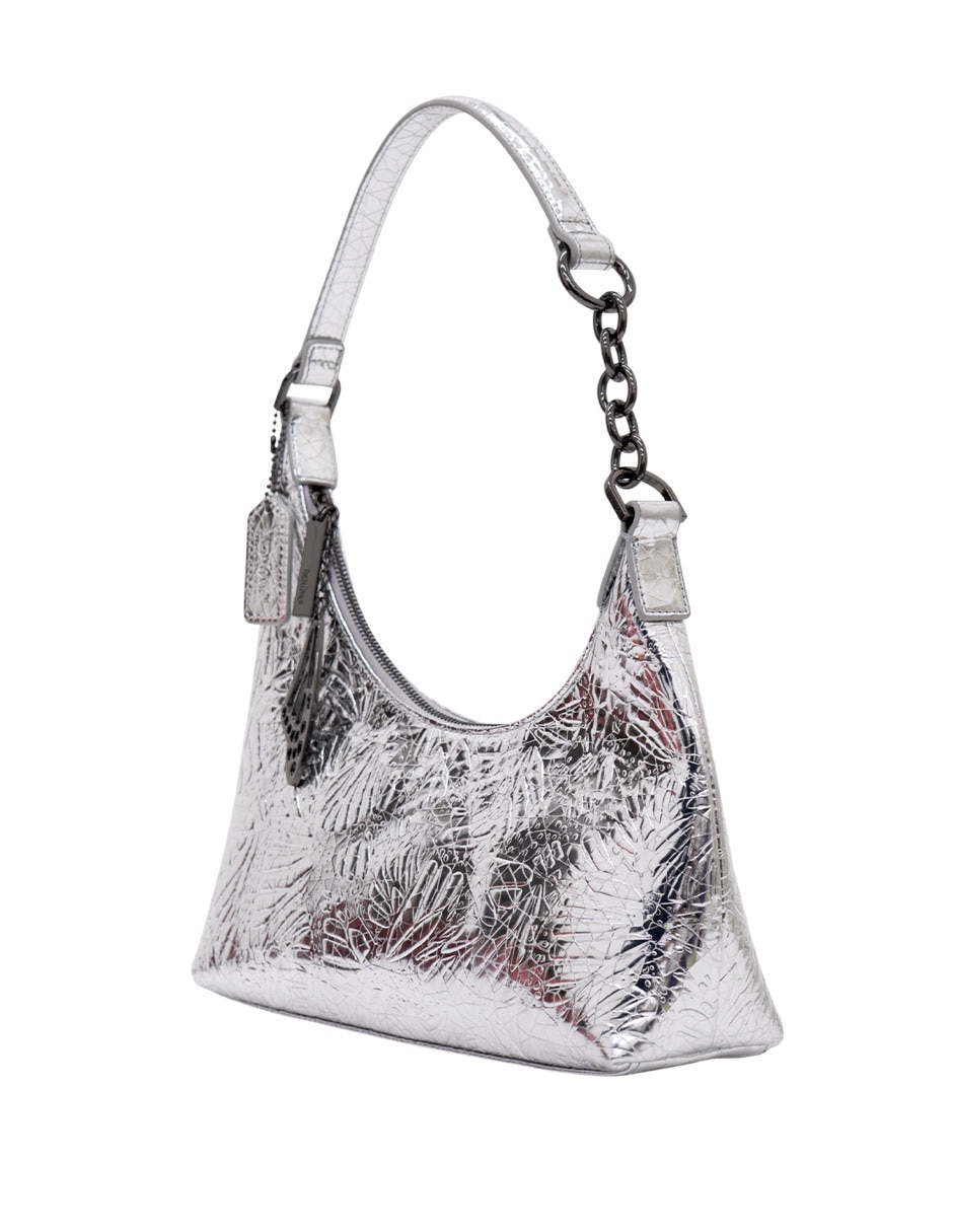 Bolsa hobo grabado mariposa de piel mujer 2