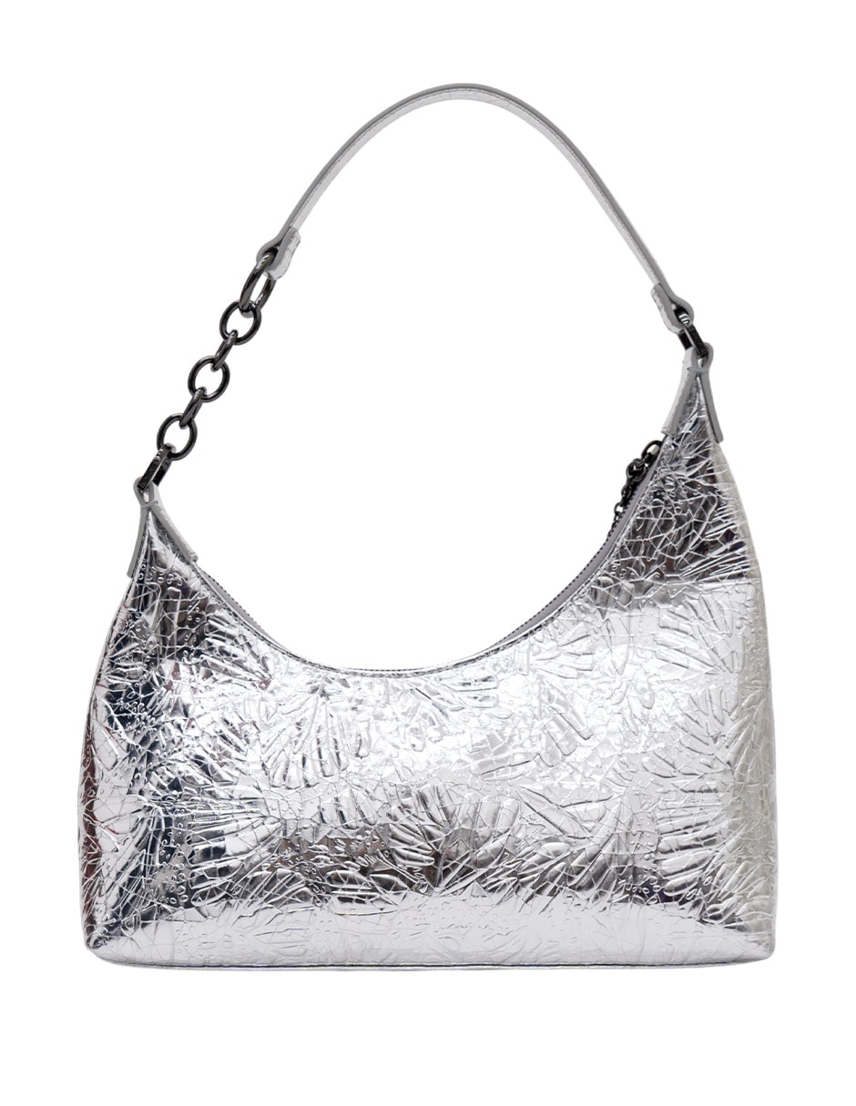 Bolsa hobo grabado mariposa de piel mujer 3