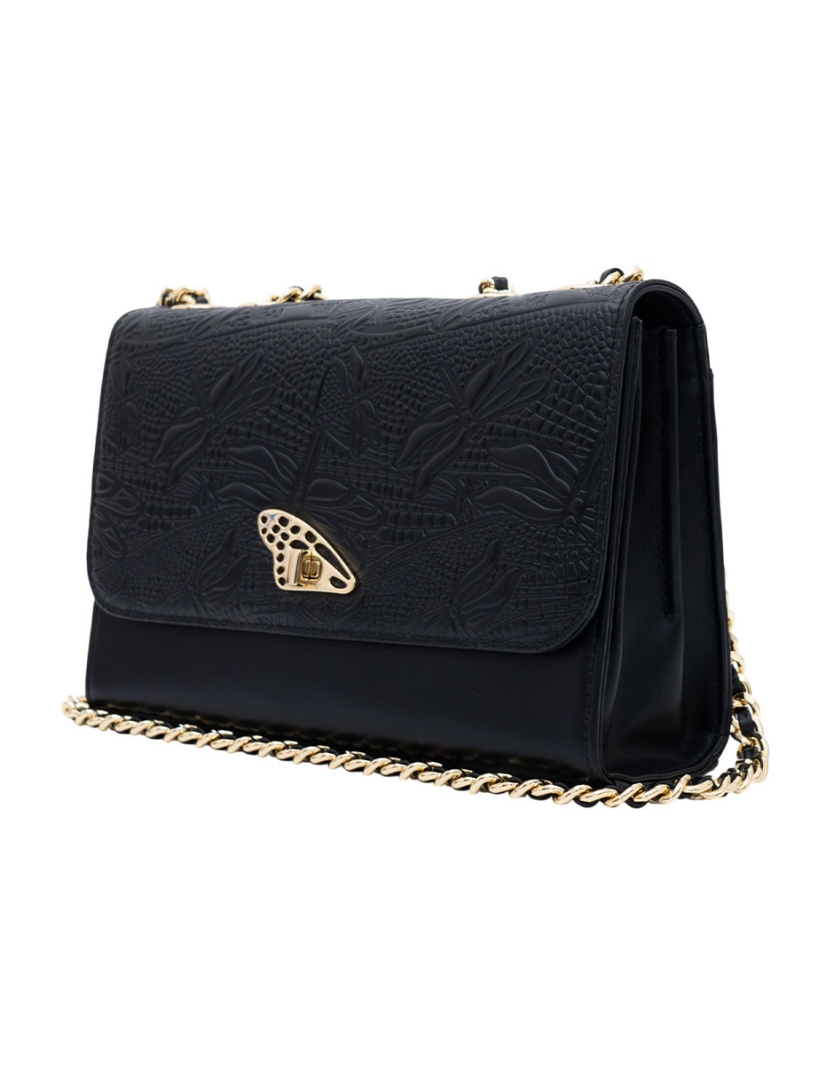 Bolsa crossbody grabado libélula de piel mujer 2