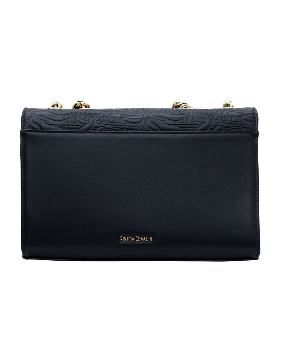 Bolsa crossbody grabado libélula de piel mujer 3