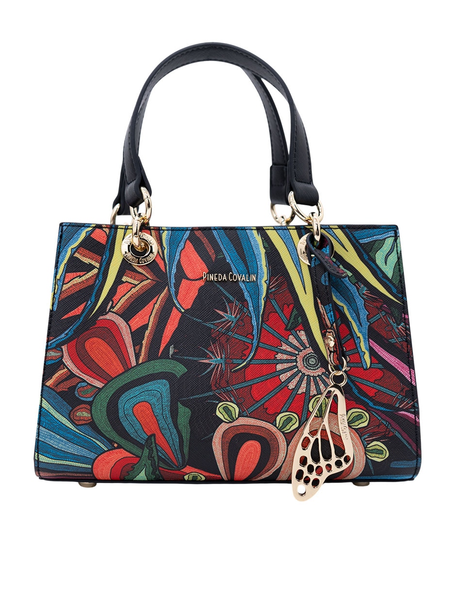 Bolsa satchel santuario cactáceas de vinil para mujer 1
