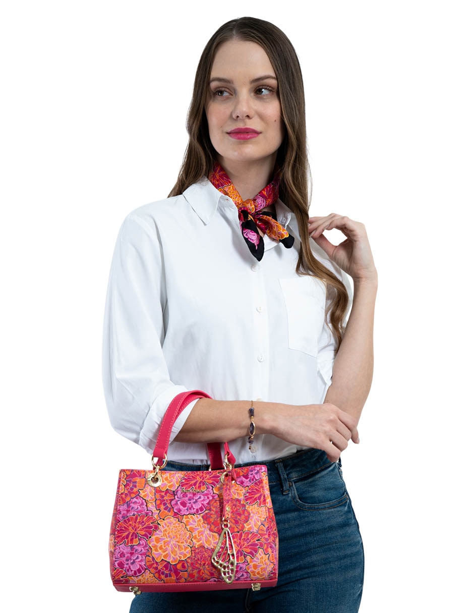Bolsa satchel Cempasúchil Ofrenda para mujer 4