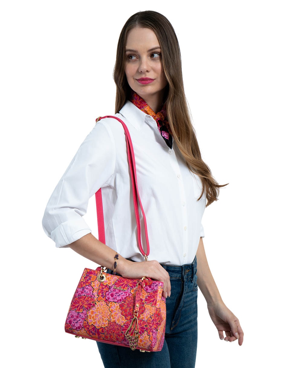 Bolsa satchel Cempasúchil Ofrenda para mujer 5