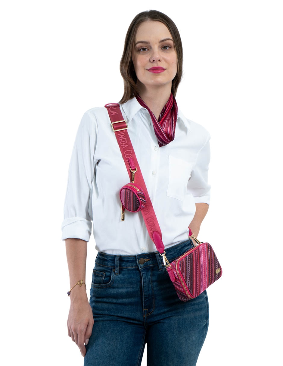 Bolsa crossbody Pineda Covalin Grecas Prehispánicas para mujer